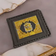 Зажим из кожи «Герб Челябинска» №2 — оригинальный подарок — фотография 1
