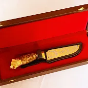 Ручная работа: Кованый нож «Золотой сокол» №8 — фотография 6