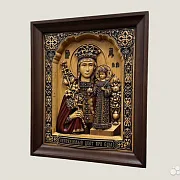 Неувядаемый цвет икона Божией Матери резная из дер — фотография 2
