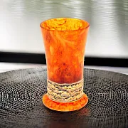 Стопка для водки из камня (янтарь) — красивый подарок — фотография 1
