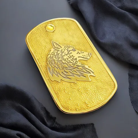 Подарочный брелок для мужчины «Волк» №3 из металла