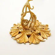 В подарок: Винная пара "Цветок". Позолота — фотография 2
