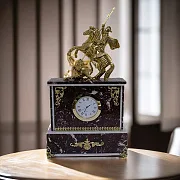 Каминные часы «Георгий Победоносец», 180×65×270 мм — фотография 1