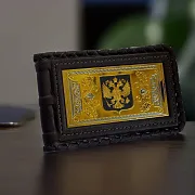 Подарочная кожаная визитница «Державная» — фотография 1
