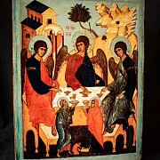 Икона "Троица Ветхозаветная" — фотография 5