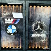 Нарды под стеклом «BMW против Mercedes» — фотография 2