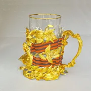 Бронзовый подстаканник «Георгий Победоносец» — необычный подарок — фотография 2