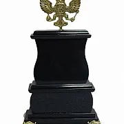 Сувенирные настольные часы «Герб» из амазонита и долерита — красивый подарок — фотография 2