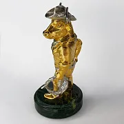 Статуэтка «Бык-ковбой» из бронзы с позолотой — необычный подарок — фотография 4