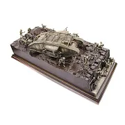 Ручная работа: Диорама «Битва на реке Сомме», бронза и ясень, 1:35 — фотография 10