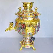 Сувенирный самовар "Золотой" — необычный подарок — фотография 10